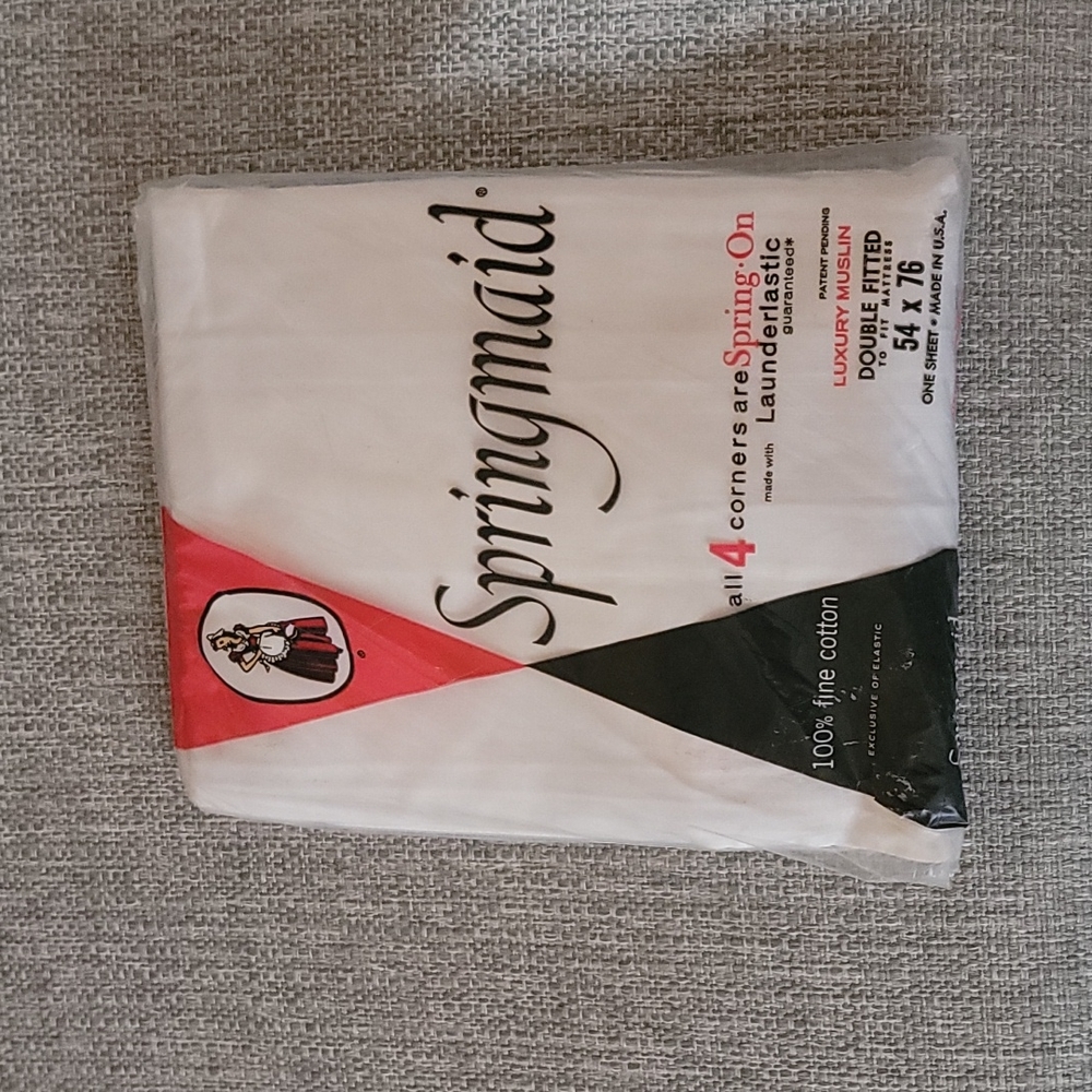 Vintage Springmaid Double Fitted Sheet Deadstock NOS